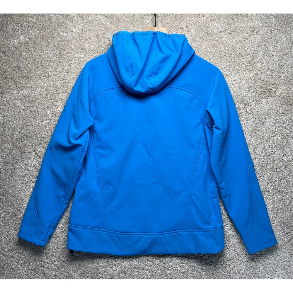 New Balance Women's Blue Softshell Hooded Jacket Fleece‎ Lined Size M - Picture 2 of 15